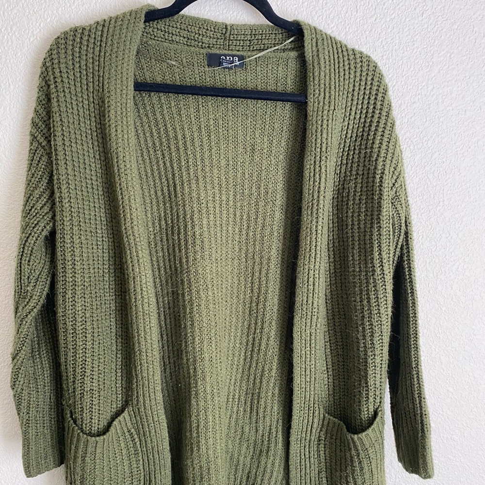 Green cardigan